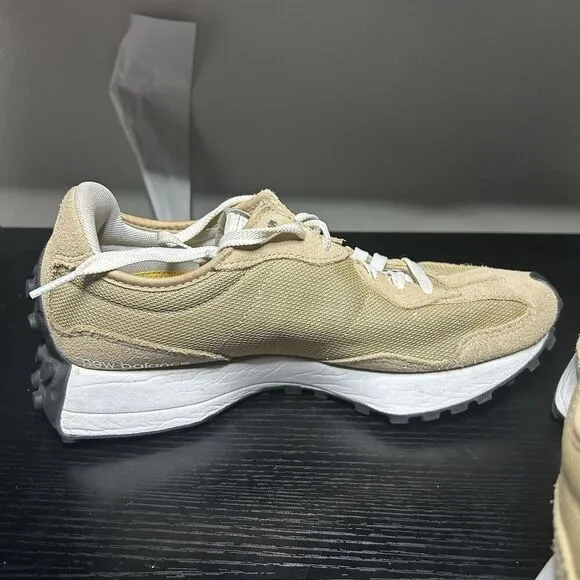 New Balance 327 Beige Tan Silver Shoes MS327ME1 Mens Size 8 Shoes Sneakers