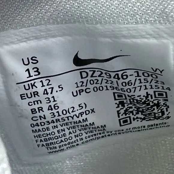 NEW Nike Zoom Freak 5 TB Basketball sneakers shoes Mens 13 Black White