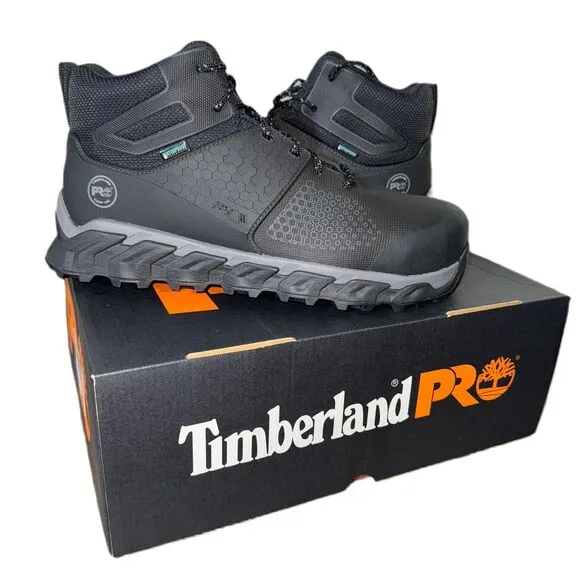 NIB 10.5 Timberland PRO Ridgework Black Waterproof Safety Toe Work Boots