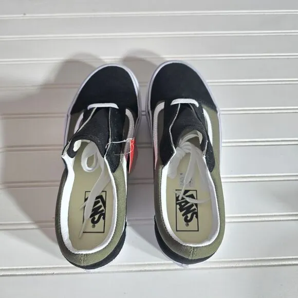 NIB Vans Old Skool Platform 'Grape Leaf'  Olive Green Shoes Sneakers Womens 8