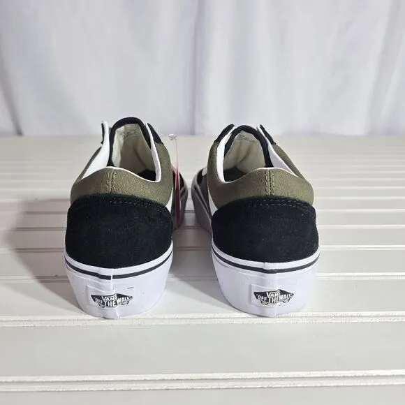 NIB Vans Old Skool Platform 'Grape Leaf'  Olive Green Shoes Sneakers Womens 8