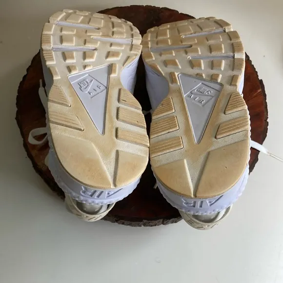 NIKE Air 10 Huarache Triple White &amp; Cream Unisex Running Shoes Sneakers