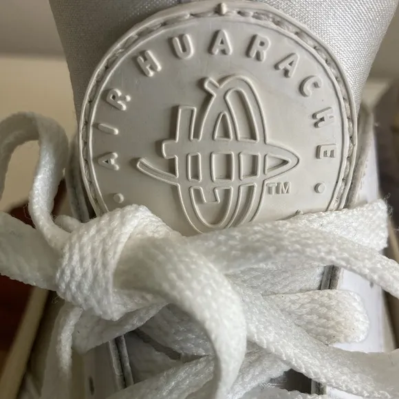 NIKE Air 10 Huarache Triple White &amp; Cream Unisex Running Shoes Sneakers