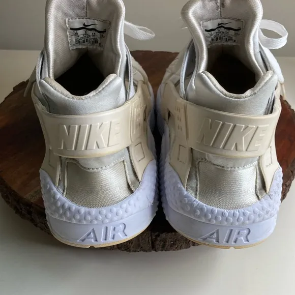 NIKE Air 10 Huarache Triple White &amp; Cream Unisex Running Shoes Sneakers