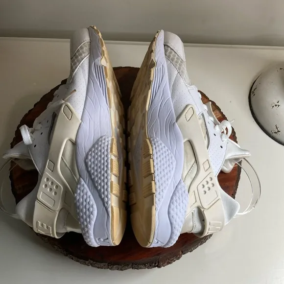 NIKE Air 10 Huarache Triple White &amp; Cream Unisex Running Shoes Sneakers