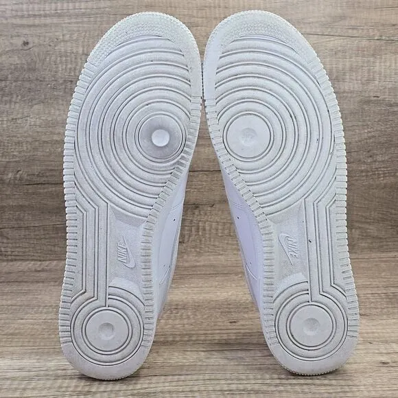 Nike Air Force 1 '07 Low Men’s Size 14 Triple White Sneakers (CW2288-111)