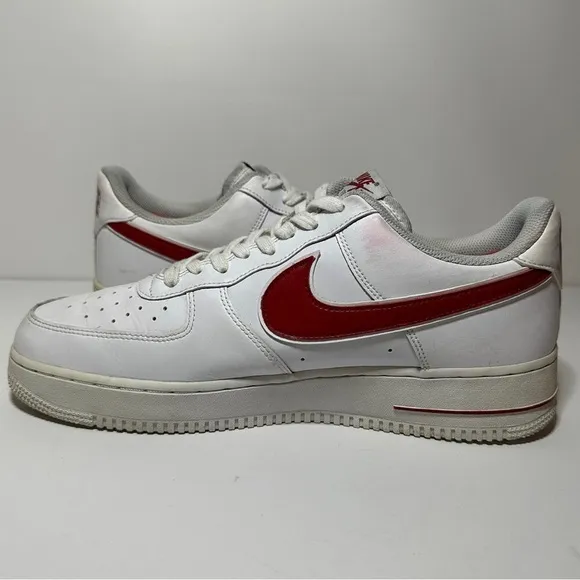 Nike Air Force 1 Low '07 3 Gym Red White Shoes Mens Size 12 ( AO2423-102)