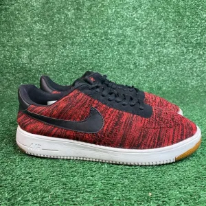 Nike Air Force 1 University Red Ultra Flyknit Low Top Shoes Sneakers Size 11