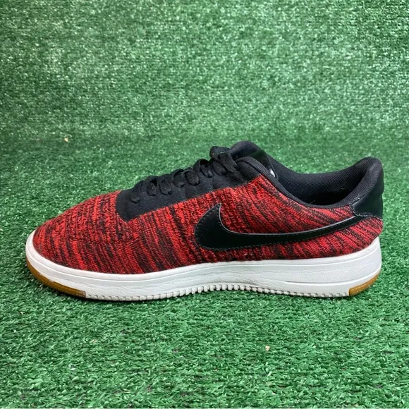 Nike Air Force 1 University Red Ultra Flyknit Low Top Shoes Sneakers Size 11