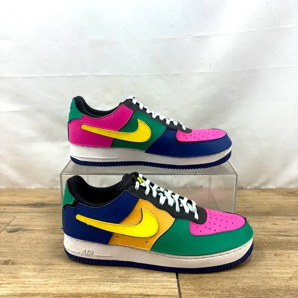 Nike Air Force 1/1 Multi Customizable Sneakers w/ Hook/Loop Patch Sheet Mens 8.5