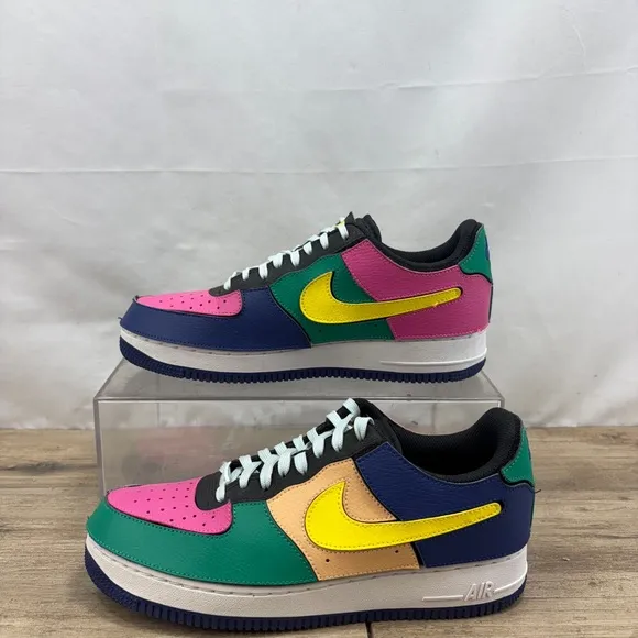 Nike Air Force 1/1 Multi Customizable Sneakers w/ Hook/Loop Patch Sheet Mens 8.5