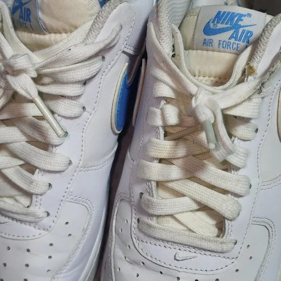 NIKE AIR FORCE EUC MENS SIZE 10 UNIVERSITY BLUE SNEAKERS SHOES