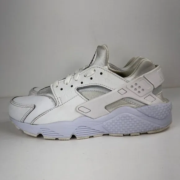 Nike Air Huarache Men's Size 8 Premium Snakeskin Triple White 704830-100