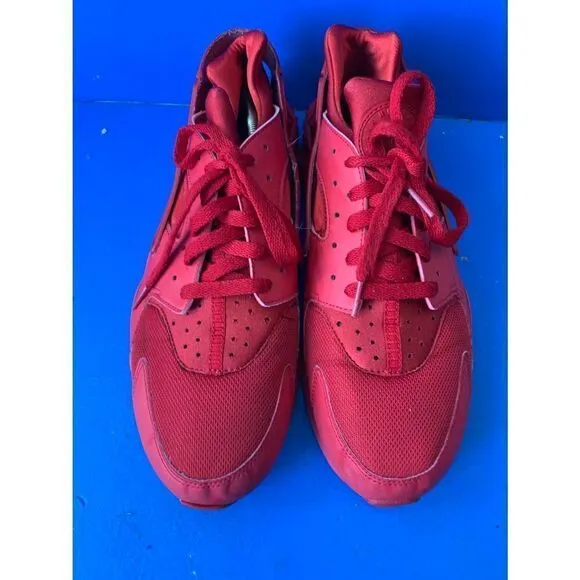 Nike Air Huarache Shoes Mens Sz 13 Triple Red 318429-660 Sneakers Red October