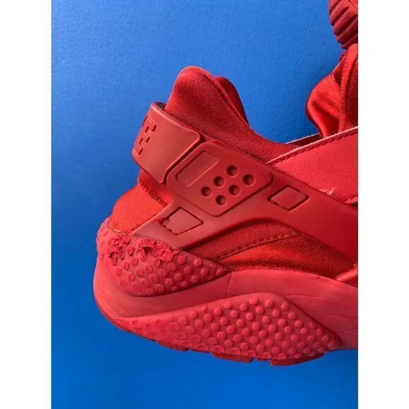 Nike Air Huarache Shoes Mens Sz 13 Triple Red 318429-660 Sneakers Red October