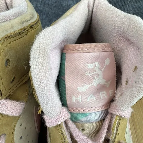 Nike Air Jordan 1 Hare Shoes Girls Size 6Y Wheat Lola Bunny Basketball Sneakers