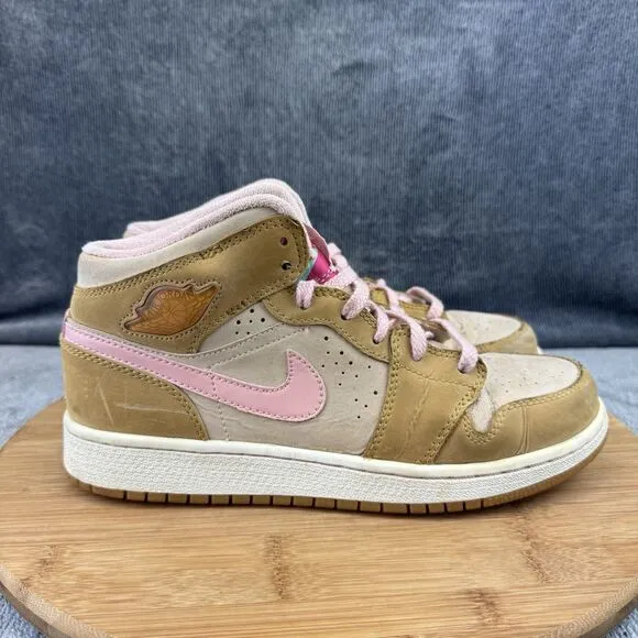 Nike Air Jordan 1 Hare Shoes Girls Size 6Y Wheat Lola Bunny Basketball Sneakers