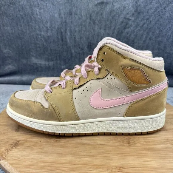 Nike Air Jordan 1 Hare Shoes Girls Size 6Y Wheat Lola Bunny Basketball Sneakers
