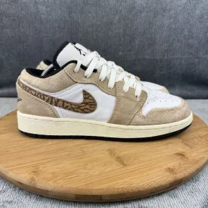 Nike Air Jordan 1 Low Shoes Boys Size 5.5Y Brown Elephant Sneakers DZ5368-201
