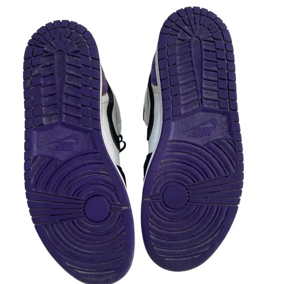 Nike Air Jordan 1 Mid Black and Purple Shoes