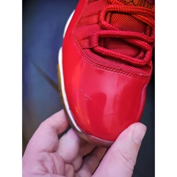 Nike Air Jordan 11 Retro High Win Like '96 Red Men's Shoes Size 11 No Insoles