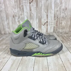 Nike‎ Air Jordan 5 Retro Basketball Shoes Gray Green Sneakers Kids Size 6.5Y