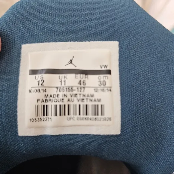 NIKE AIR JORDAN FLIGHT - ORIGIN 2 - AQUA WHITE TEAL 705155-127 - Size 12
