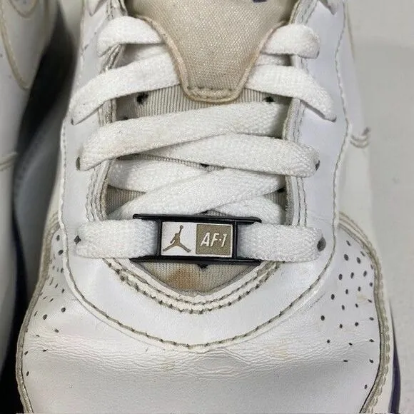Nike Air Jordan Force Fusion White Purple Patent Leather Basketball Shoes‎ 10.5
