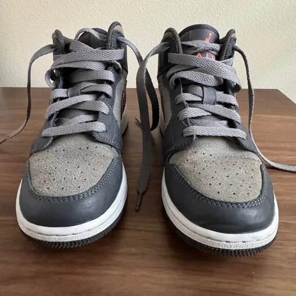 Nike Air Jordan Mid Sneakers in Gray and Black - YOUTH