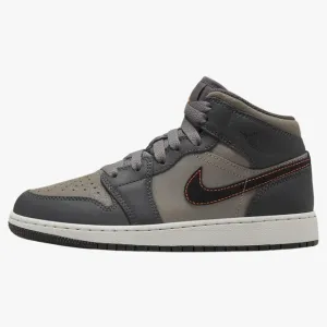 Nike Air Jordan Mid Sneakers in Gray and Black - YOUTH