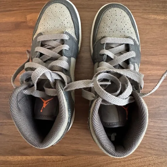 Nike Air Jordan Mid Sneakers in Gray and Black - YOUTH