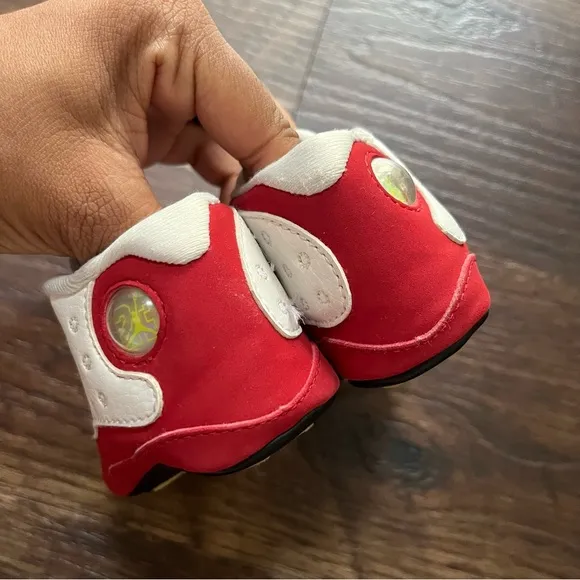 Nike air jordan retro 13 XIII 552664-126 grey toe sneakers crib booties shoes 3C
