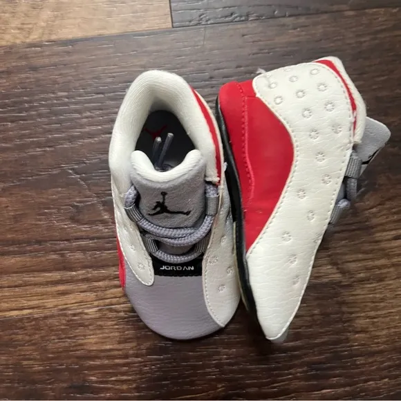 Nike air jordan retro 13 XIII 552664-126 grey toe sneakers crib booties shoes 3C