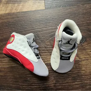 Nike air jordan retro 13 XIII 552664-126 grey toe sneakers crib booties shoes 3C