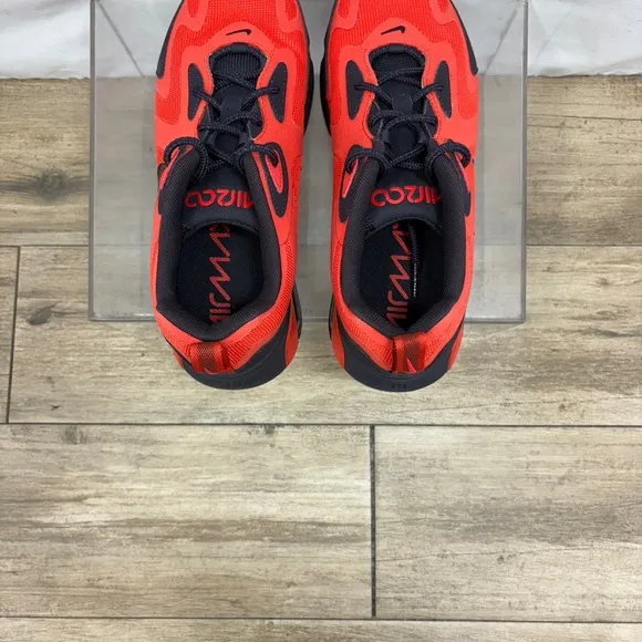 Nike Air Max 200 Running Mens Size 6.5/Womens 8 Habanero Red Black AQ2568-600