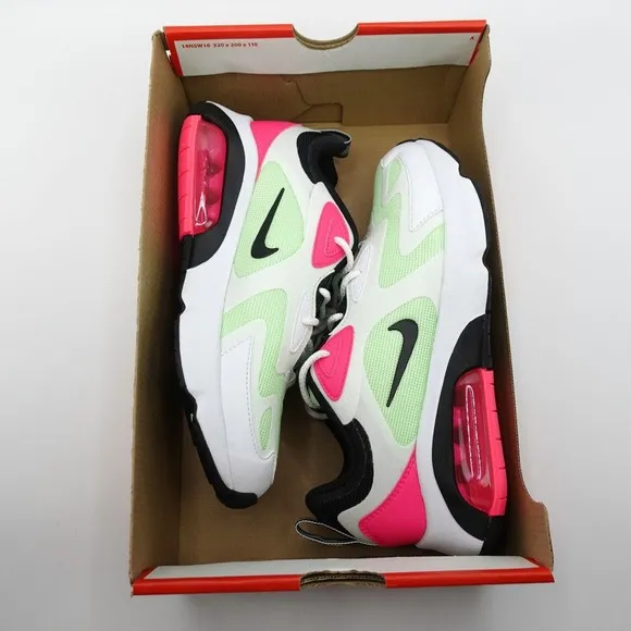 Nike Air Max 200 Women's Sneakers Shoes Size 7.5 White Hyper Pink CJ0629-100
