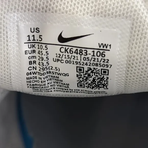 Nike Air Max 270 Golf White Racer Blue CK6483-106 Sneakers Shoes size Men's 11.5