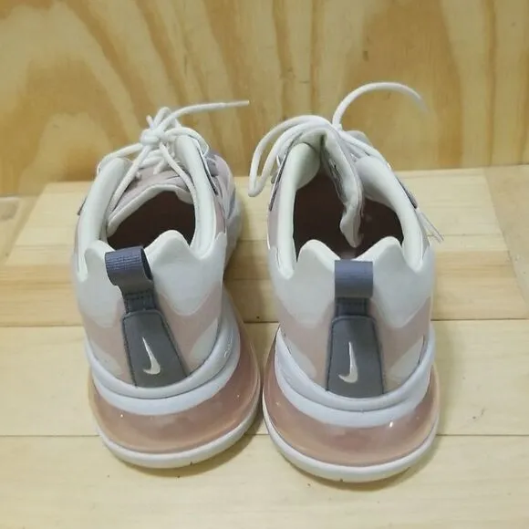 Nike Air Max 270 React Women's Running Shoes Size 10 Plum Chalk White Stone
