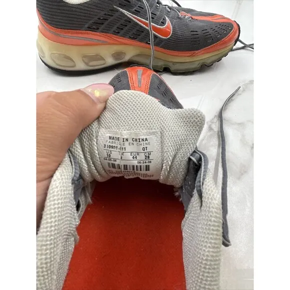 Nike Air Max 360 MENS Running Shoes Sz 10 2006 Orange Gray 310908-081