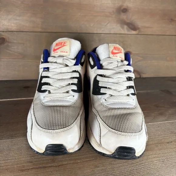 nike air max 90 mens size 10.5 shoes white ultramarine athletic running sneakers