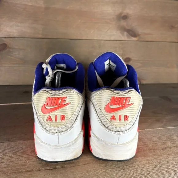 nike air max 90 mens size 10.5 shoes white ultramarine athletic running sneakers