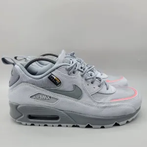 Nike Air Max 90 Surplus Wolf Grey Pink Sneakers Men Size 9 Running Comfort Shoes