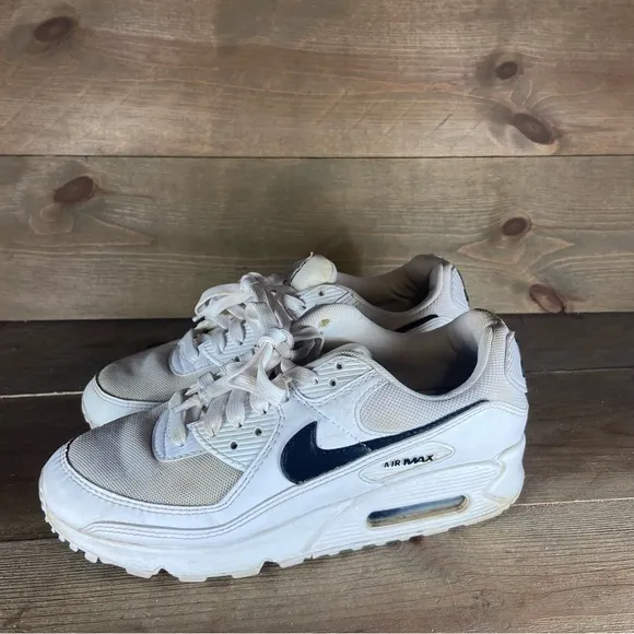 nike air max 90 womens size 7 shoes white athletic running sneakers