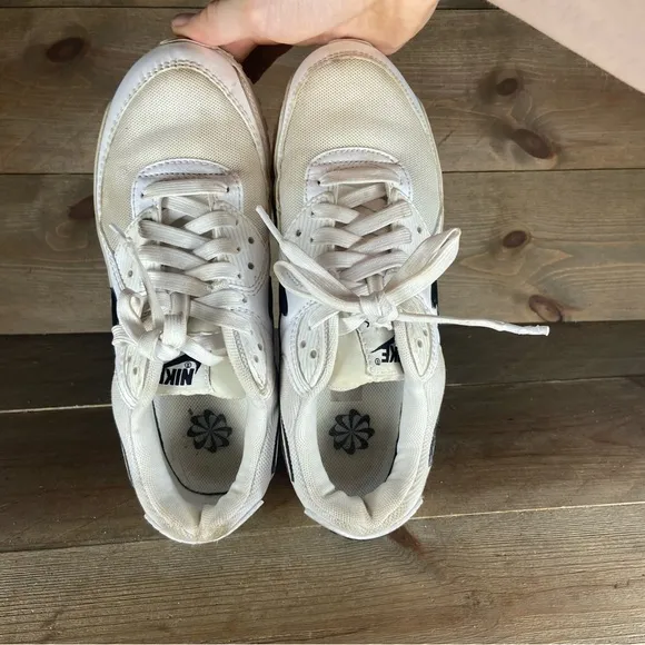 nike air max 90 womens size 7 shoes white athletic running sneakers