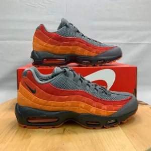 Nike Air Max 95 Premium Atlanta Mens Size 9 Shoes Grey Orange Red Sneakers NEW