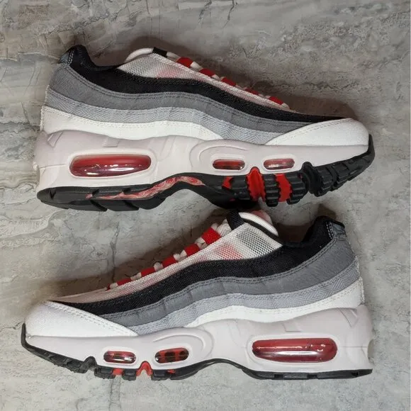 Nike Air Max 95 QS Japan Men's 4, Women's 5.5 White Red Running Shoes DH9792-100