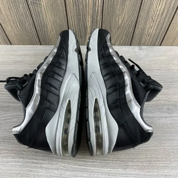 Nike Air Max 95 Shoes Black Silver Sneakers Running Shoes Boys Youth Size: 7Y