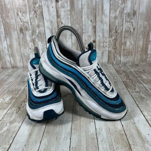 Nike Air Max‎ 97 Athletic Sneaker Blue White Gradient Wave Design 4.5Y Womens 6