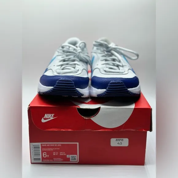 Nike Air Max SC Mens Pure Platinum Blue Running Shoes Kids 6Y CZ5358 011