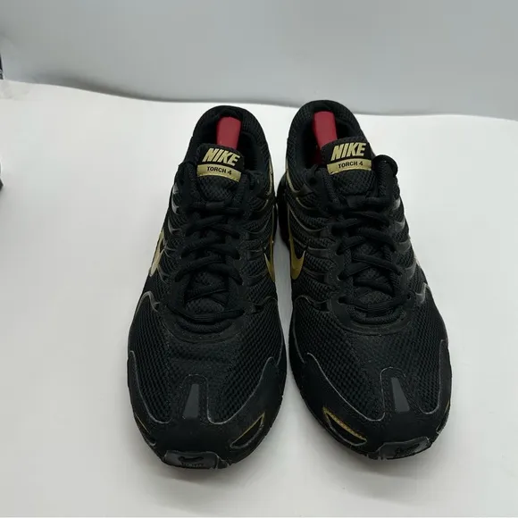 Nike Air Max Torch 4 Mens 9 Running Shoes Sneakers Black/Gold Low CN2159-002